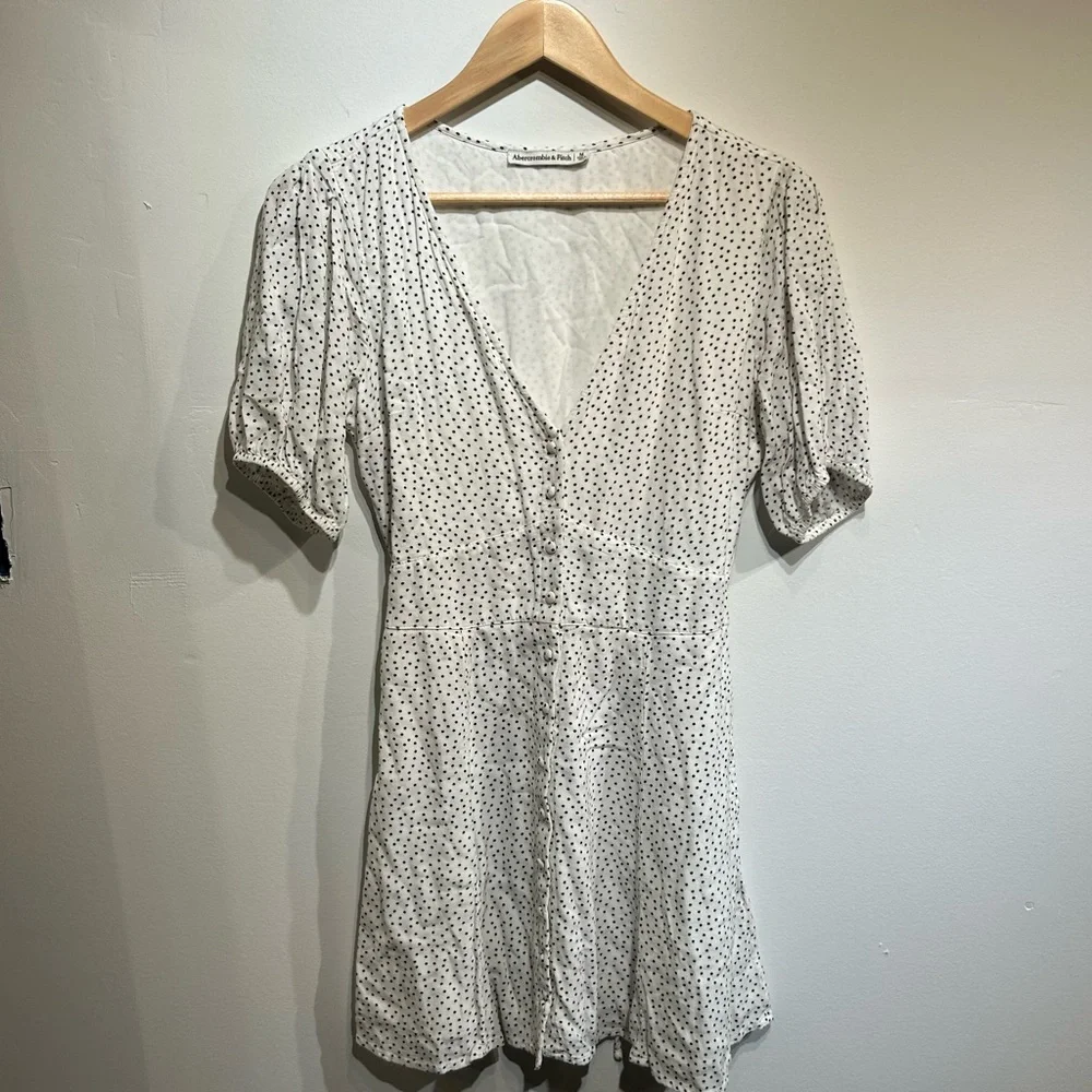 Abercrombie & Fitch Puff Sleeve Mini Dress - Picture 3 of 10